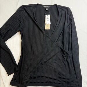 Banana Republic Top Womens Small Long Sleeve Wrap V-neck A030625